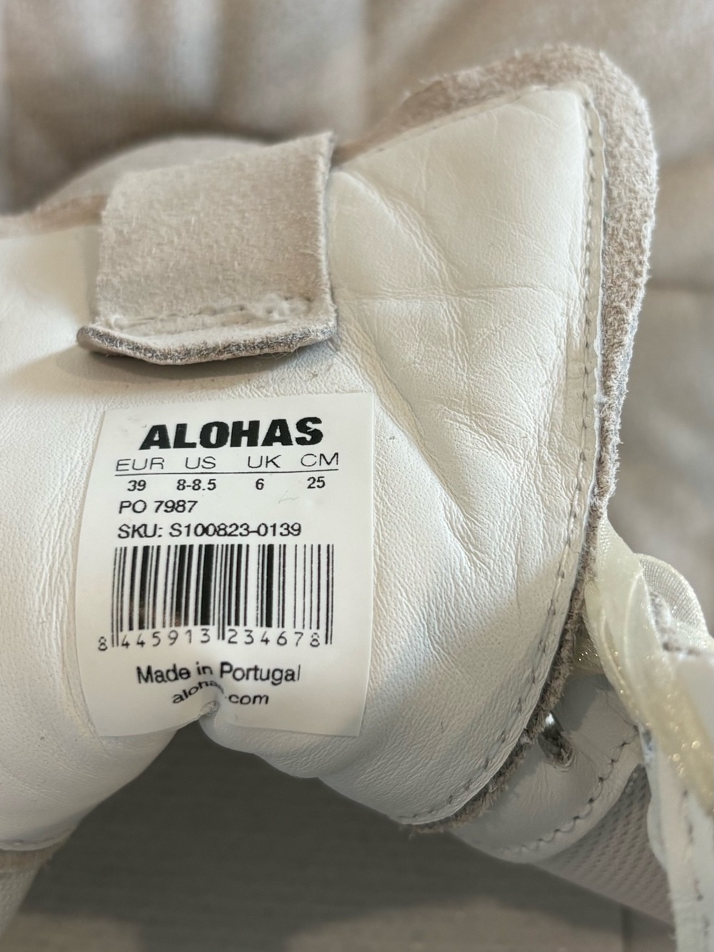 ALOHAS Tb.490 Crochet Trim Sneakers Cream Suede Size 8.5 Never Worn No Box - Picture 11 of 11